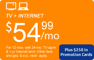 AT&T U-verse - Double Play 54.99 TV+Internet Bundle